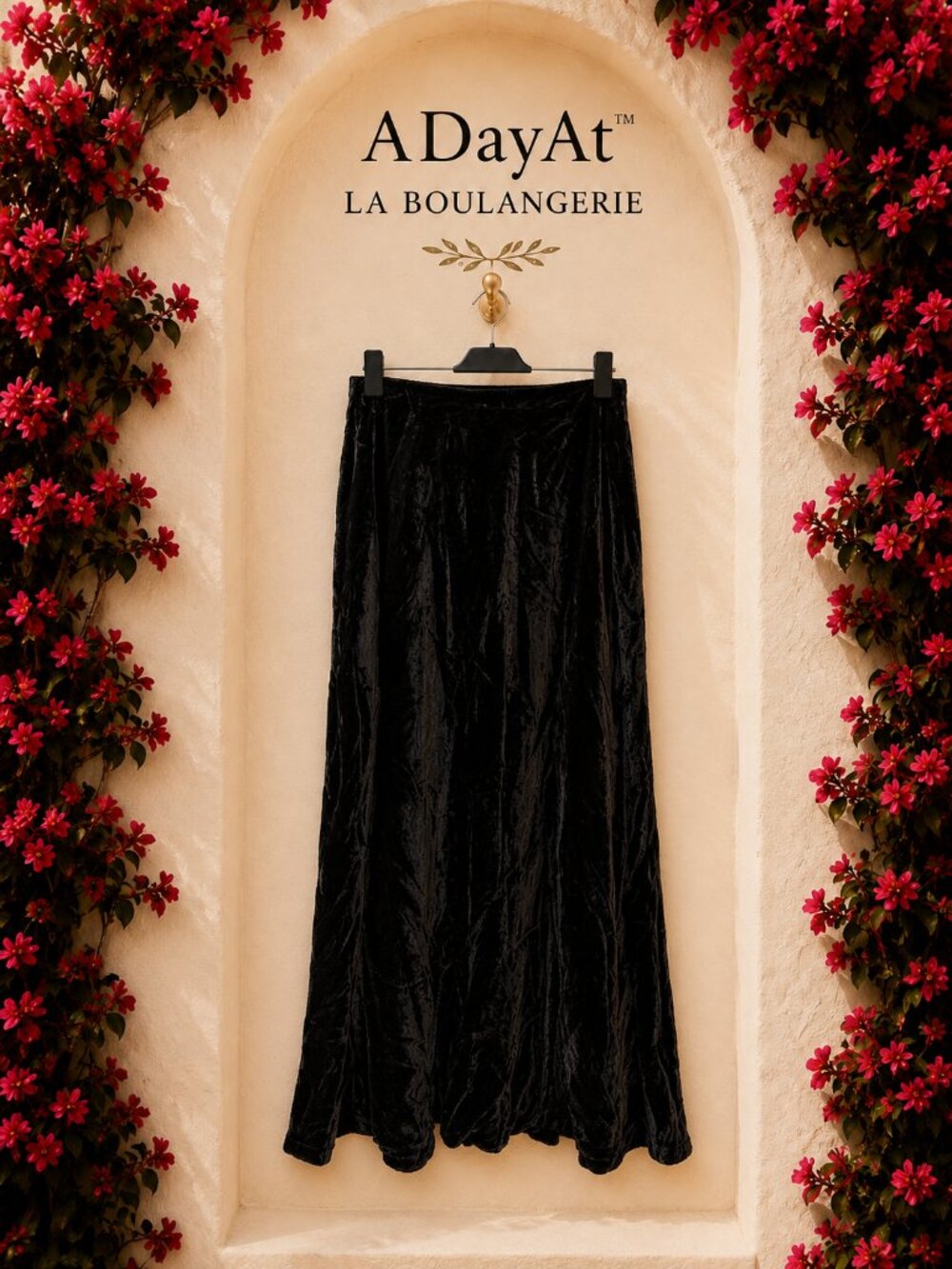Crushed Velvet Vintage Maxi Skirt Y2K Goth Romantic Size 6 Limited America